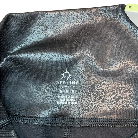 Aerie Crossover Legging in Black Cracked Pleather - Picture 5 of 8